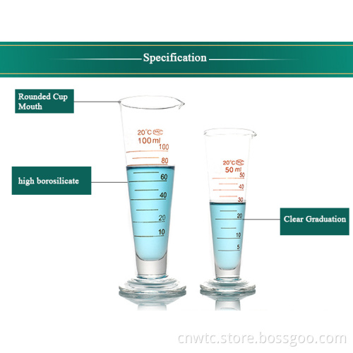 High Borosilicate Triangle Measuring Cups: Industrial Measurement Laboratory Tools with Scale, Available in 250ml, 500ml, 1000ml, and 2000ml Capacities